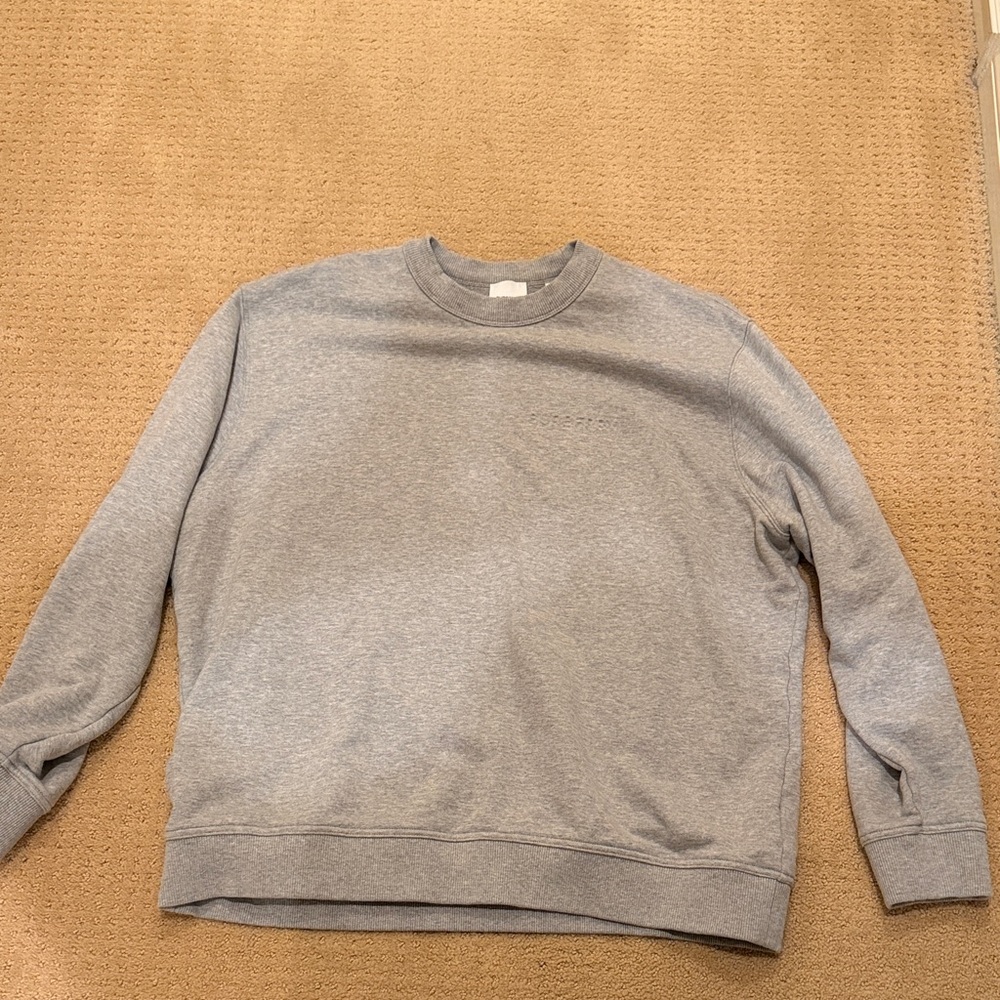 Burberry Men's Light Gray Crewneck Sweater